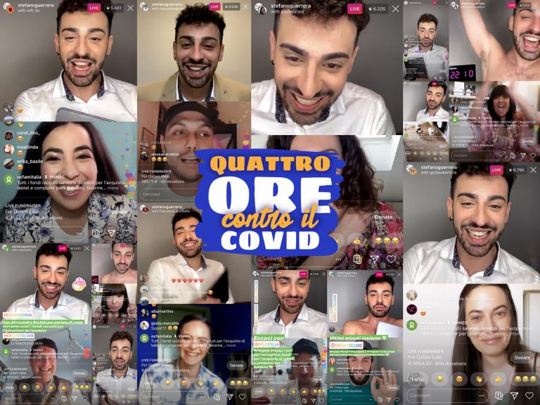“Quatro ore contro il COVID” una diretta Instagram per colmare il divario digitale