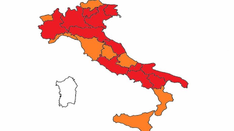 I colori delle regioni dal 15 marzo 2021