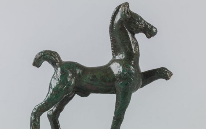 Reperto esposto nella mostra degli animali nel mondo antico