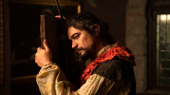 Riccardo Scamarcio nei panni di Michelangelo Merisi ne " L'ombra di Caravaggio"