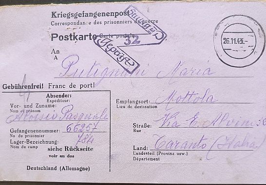 lettera che arriva doppo 80 anni