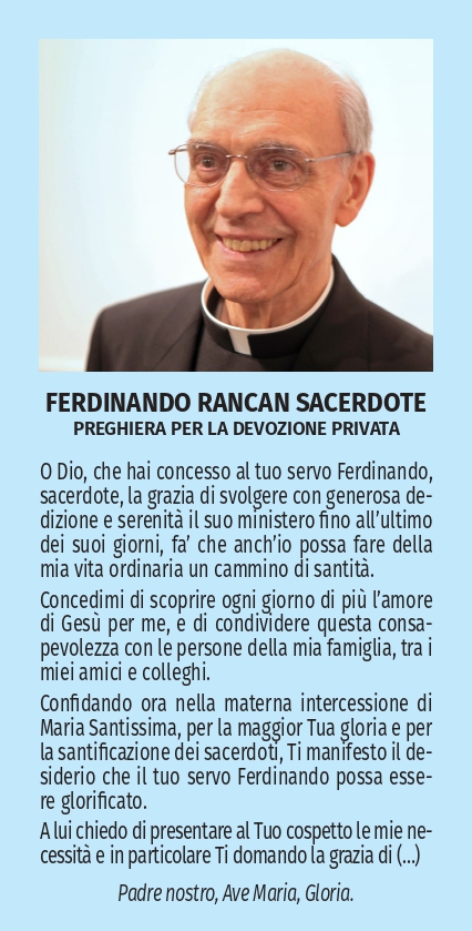 Preghiera per la devozione privata con immagine di Don Ferdinando - facebook