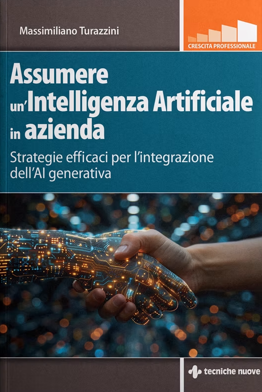 Copertina del libro "Assumere un'Intelligenza Artificiale in azienda"