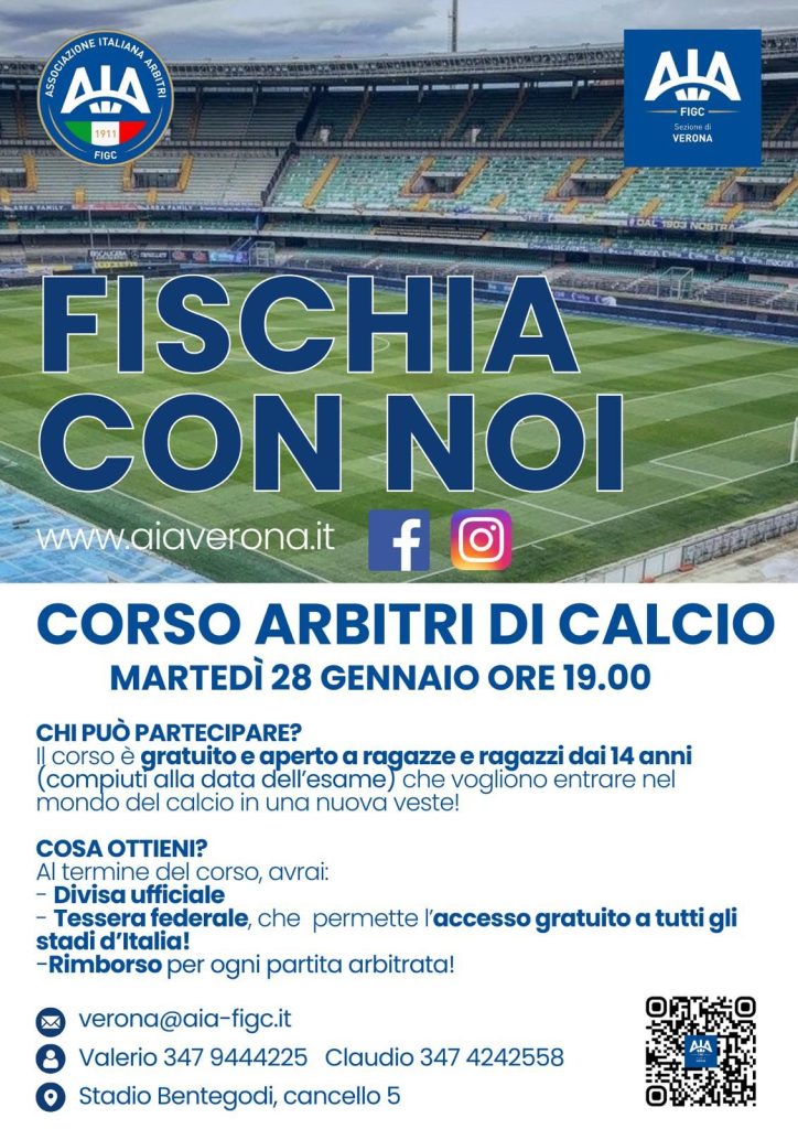 Locandina corso per arbitri 2025
