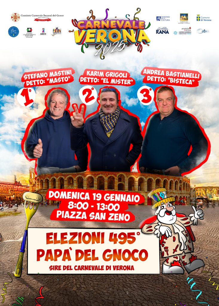 il 19 gennaio 2025 si terrà, in Piazza San Zeno, l'elezione del 495° Papà del Gnoco