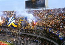 Curva Sud, emblema della città di Verona? Stadio Bentegodi in festa per celebrare la vittoria dello scudetto nella stagione 1984/85