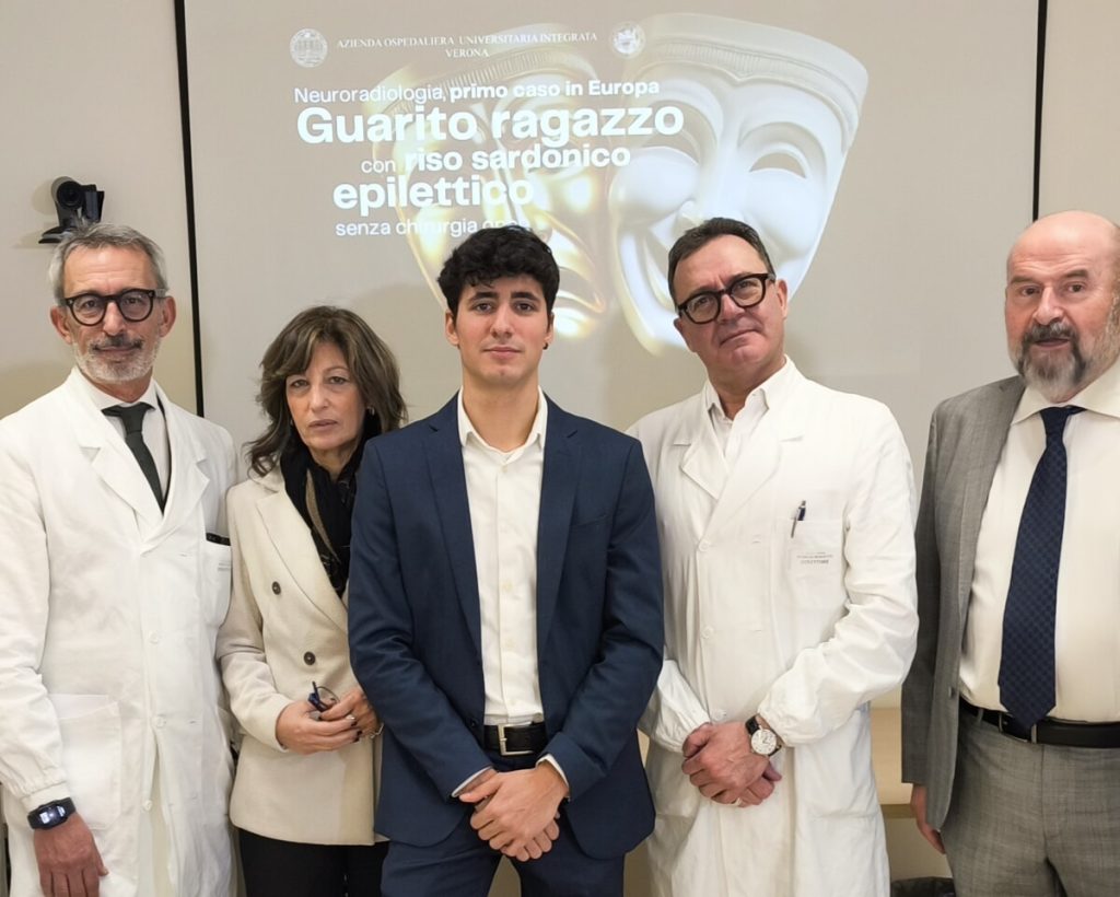 Federico Orlandi con i medici