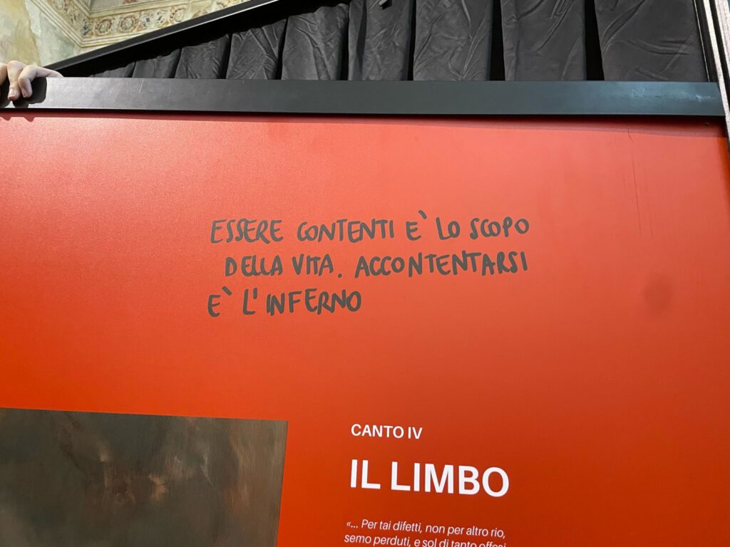 Pannello rappresentante uno dei concetti su cui si basa la mostra. 