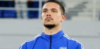 Elia Caprile: «Ho sempre sognato la Nazionale» Elia Caprile con la maglia della Nazionale di calcio italiana.