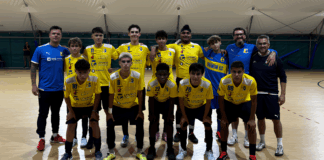Olimpia Verona, prima squadra veronese di futsal ai campionati regionali elite U17 Il team dell'Olimpia Verona radunato al C.O.N.I