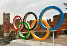 Che bella Verona vestita con i cinque Cerchi Olimpici