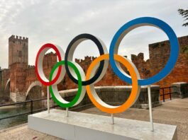 Che bella Verona vestita con i cinque Cerchi Olimpici